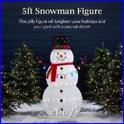 New Lighted Pop-Up Snowman Outdoor Christmas Decoration with 200 LED Lights 5ft
