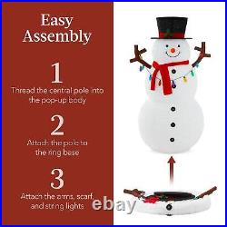 New Lighted Pop-Up Snowman Outdoor Christmas Decoration with 200 LED Lights 5ft