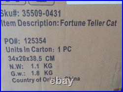 New MacKenzie Childs Fortune Teller Black Cat Halloween Courtly Check 13 withBox