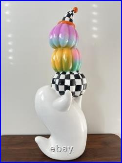 New Mackenzie Childs DUPE Trick Or Treat Ghost With Pumpkins (not illuminated)
