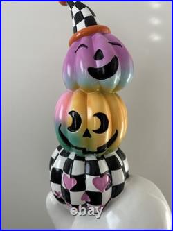 New Mackenzie Childs DUPE Trick Or Treat Ghost With Pumpkins (not illuminated)