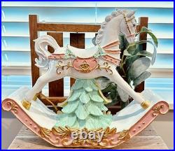 New Martha Stewart 15 Bear Nutcracker & 34th Pine Rocking Horse SET Christmas
