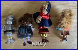 New One Hundred & 80 Degrees Storybook Dorothy Lion Tinman Scarecrow Ornaments