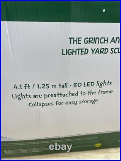 New Outdoor Lighted Grinch Max Holiday Lawn Decor LED Lights Lawn Decor 4.1