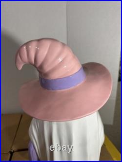 New Pink Witch Hat Table Top Ghost & Pink Scooter Ghost 2 Figures Total