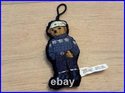 New Polo Ralph Lauren Christmas Holiday Bear Sweater Cowboy Hat Ornament Set