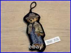 New Polo Ralph Lauren Christmas Holiday Bear Sweater Cowboy Hat Ornament Set
