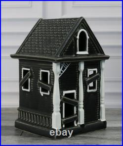 New Pottery Barn Ceramic Stoneware Haunted House Set of 3 Indoor Halloween Decor