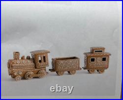 New Pottery Barn Handcrafted Ceramic Gingerbread Train Christmas