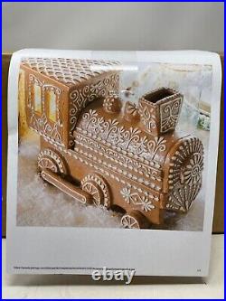 New Pottery Barn Handcrafted Ceramic Gingerbread Train Christmas