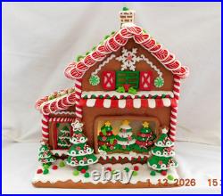New Trimsetter Gingerbread House Light Up LED Christmas Tree Store 15T x 12.5L