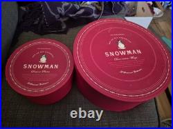 New Williams Sonoma Snowman Mugs & Plates 12pc Set Retired Christmas NIB Wear