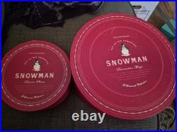 New Williams Sonoma Snowman Mugs & Plates 12pc Set Retired Christmas NIB Wear