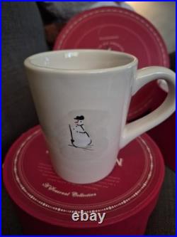 New Williams Sonoma Snowman Mugs & Plates 12pc Set Retired Christmas NIB Wear