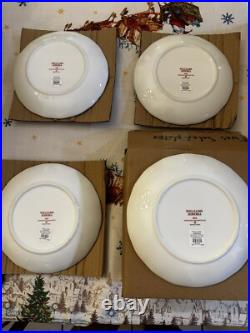New Williams Sonoma Twas The Night Before Christmas Salad Plates Mix Set of 4