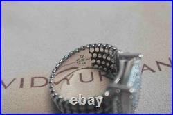 NewithDavld/YurmanSterlingSilver925/Wheaton Pave Diamonds Ring 16x12mm Size 7