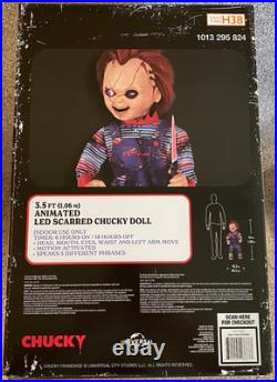 NewithSealed 3.5 ft Animated Scarred Chucky Doll Halloween Home Depot Animatronic