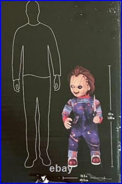 NewithSealed 3.5 ft Animated Scarred Chucky Doll Halloween Home Depot Animatronic