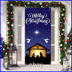 Nezfor Holy Night Nativity Door Cover Banner 71x29.5in Outdoor Christmas Nezfor Holy Night Nativity Door Cover Banner 71x29.5in Outdoor Christmas
