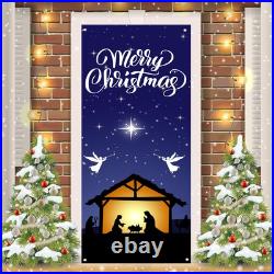 Nezfor Holy Night Nativity Door Cover Banner 71x29.5in Outdoor Christmas Nezfor Holy Night Nativity Door Cover Banner 71x29.5in Outdoor Christmas