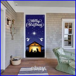 Nezfor Holy Night Nativity Door Cover Banner 71x29.5in Outdoor Christmas Nezfor Holy Night Nativity Door Cover Banner 71x29.5in Outdoor Christmas