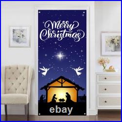 Nezfor Holy Night Nativity Door Cover Banner 71x29.5in Outdoor Christmas Nezfor Holy Night Nativity Door Cover Banner 71x29.5in Outdoor Christmas