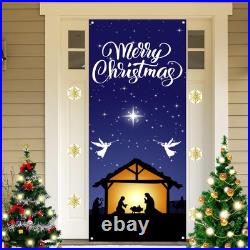 Nezfor Holy Night Nativity Door Cover Banner 71x29.5in Outdoor Christmas Nezfor Holy Night Nativity Door Cover Banner 71x29.5in Outdoor Christmas