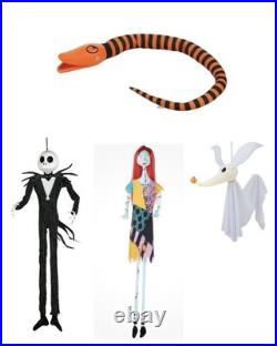 Nightmare Before Christmas 3ft Jack Sally Snake Zero Outdoor Hanging Decor SET 4