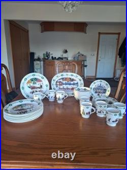 Nikko Americana Christmas Dinnerware Design By Charles Wysocki 31 Piece Grouping Nikko Americana Christmas Dinnerware Design By Charles Wysocki 31 Piece Grouping