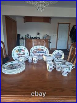Nikko Americana Christmas Dinnerware Design By Charles Wysocki 31 Piece Grouping Nikko Americana Christmas Dinnerware Design By Charles Wysocki 31 Piece Grouping