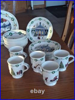 Nikko Americana Christmas Dinnerware Design By Charles Wysocki 31 Piece Grouping Nikko Americana Christmas Dinnerware Design By Charles Wysocki 31 Piece Grouping