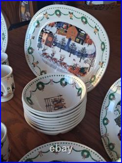 Nikko Americana Christmas Dinnerware Design By Charles Wysocki 31 Piece Grouping Nikko Americana Christmas Dinnerware Design By Charles Wysocki 31 Piece Grouping