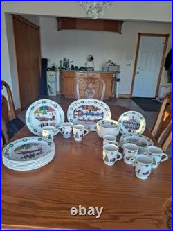 Nikko Americana Christmas Dinnerware Design By Charles Wysocki 31 Piece Grouping Nikko Americana Christmas Dinnerware Design By Charles Wysocki 31 Piece Grouping