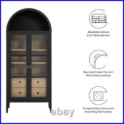 Nolan Tall Arched Storage Display Cabinet Nolan Tall Arched Storage Display Cabinet