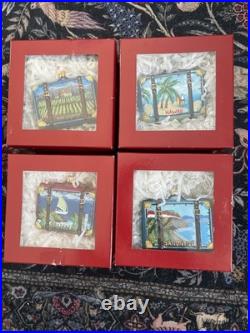 Nordstrom at Home Travel SUITCASE Poland GLASS Christmas ORNAMENTS (4) Various