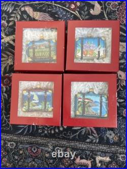 Nordstrom at Home Travel SUITCASE Poland GLASS Christmas ORNAMENTS (4) Various