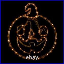 Northlight 18 Orange Jack O Lantern 4 Function LED Halloween Window Silhouette