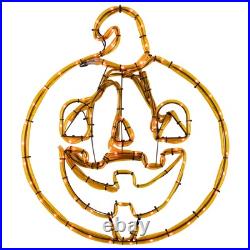 Northlight 18 Orange Jack O Lantern 4 Function LED Halloween Window Silhouette