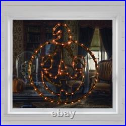 Northlight 18 Orange Jack O Lantern 4 Function LED Halloween Window Silhouette