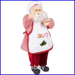 Northlight 24 Animated Musical Chef Santa Claus Cocoa Cookie Christmas Figure Northlight 24 Animated Musical Chef Santa Claus Cocoa Cookie Christmas Figure