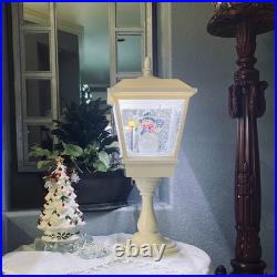 Northlight 25.25 Musical Snowman Snowing White Table Top Christmas Street Lamp