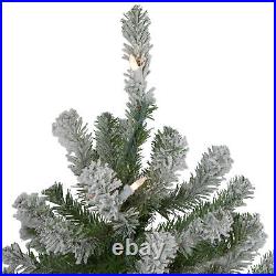 Northlight 3 Flocked Alpine Artificial Christmas Trees 3' 4' 5' Clear Lights