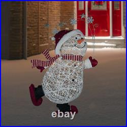 Northlight 56 Lighted Ice Skating Snowman Outdoor Decoration