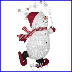 Northlight 56 Lighted Ice Skating Snowman Outdoor Decoration