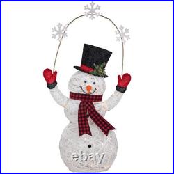 Northlight 57 LED Snowman Holding Snowflakes Outdoor Christmas Decoration Northlight 57 LED Snowman Holding Snowflakes Outdoor Christmas Decoration