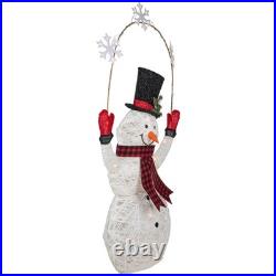 Northlight 57 LED Snowman Holding Snowflakes Outdoor Christmas Decoration Northlight 57 LED Snowman Holding Snowflakes Outdoor Christmas Decoration