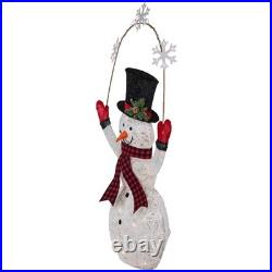 Northlight 57 LED Snowman Holding Snowflakes Outdoor Christmas Decoration Northlight 57 LED Snowman Holding Snowflakes Outdoor Christmas Decoration