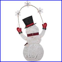 Northlight 57 LED Snowman Holding Snowflakes Outdoor Christmas Decoration Northlight 57 LED Snowman Holding Snowflakes Outdoor Christmas Decoration