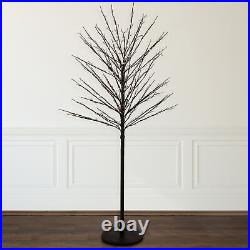 Northlight 5' Black LED Lighted Christmas Twig Tree Warm White Lights