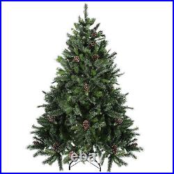Northlight 6.5' Snowy Delta Pine Pine Cones Artificial Christmas Tree